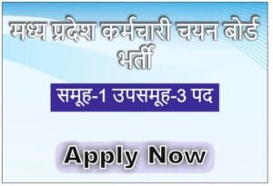 MP Group 1 Subgroup 3 Vacancy 2025